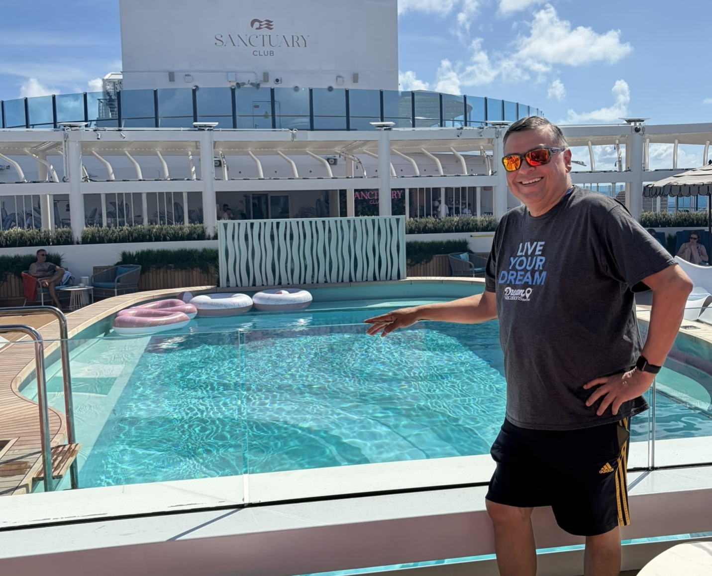 Enjoying the Sanctuary Club on the Star Princess